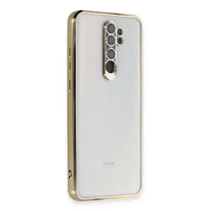 Mey İthalat®   Redmi Note 8 Pro Kılıf  Lensli Silikon - Gold