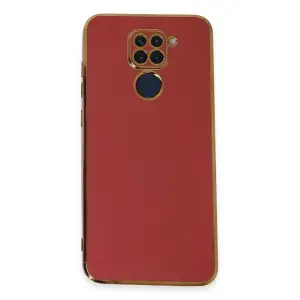 Mey İthalat®   Redmi Note 9 Kılıf Volet Silikon - Kırmızı