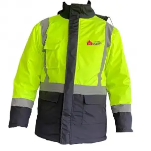 Mey İthalat® Reflektörlü Parka Sarı Lacivert Small