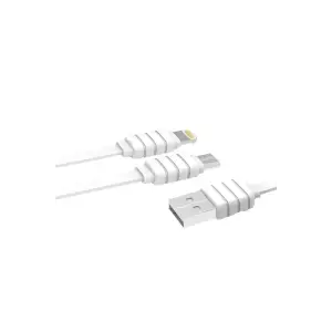 Mey İthalat®  S56 2in1 (Lightning-Micro USB) Kablo 1.2M 2.1A
