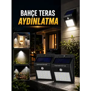 Mey İthalat® Solar Lamba Giriş, Bahçe Yol Avlu Hareket Sensörlü Led