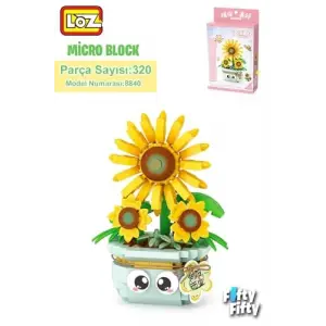 Micro Block Serisi Çiçek Buketi 320 Parça Oyuncak Yapım Seti Fflz-8840