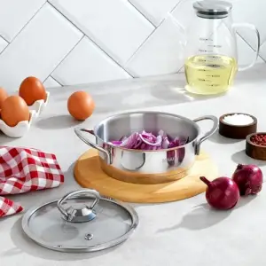 Micro Mini Basık Çelik Tencere 14Cm-2 Parça