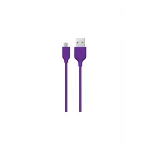 Micro Usb 120cm Şarj Kablosu, Mor