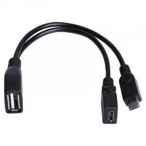 Micro USB Erkek - USB 2.0 Dişi, Micro USB Dişi OTG Y Kablo DK-CB-MICROTG2Y