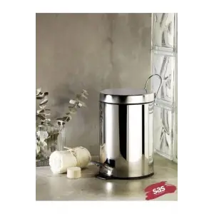 Mikro Krom Pedallı Çöp Kovası 5 lt