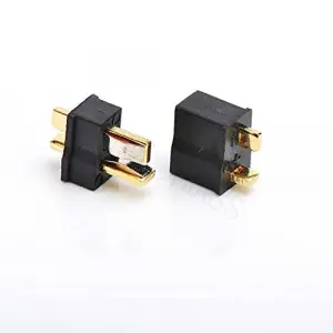 Mini T Plug Batarya Konnectörü Kırmızı (Erkek-Dişi Set)