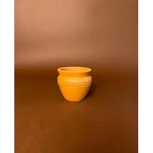 Mini Toprak Saksı 9 cm Şerit Detaylı