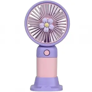 Mini USB Fan, Taşınabilir, Pembe-Mor