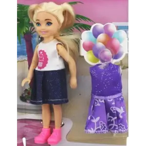 Mor Yedek Elbiseli Bebeğim