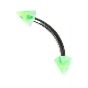 Moulin Curved Barbel Çelik Spike Piercing TDGR00901