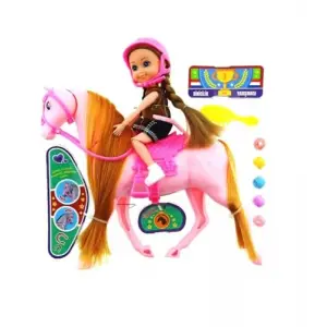 Nini Love Binici Bebek Pembe At
