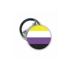Nonbinary Pride Flag Buton Rozet