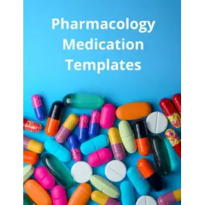Nursing Pharmacology: Blank Medication Template Notebook