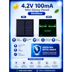 OEM 4.2V 100MA 60X60MM Güneş Paneli - Solar Panel