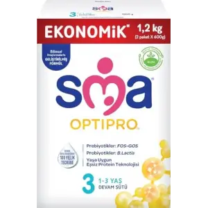 Optipro 3, 1-3 Yaş Devam Sütü, 1.2 kg (2 x 600 g)