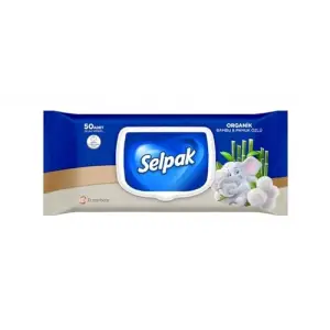 Organik Bambu ve Pamuk Islak Mendil 1X50