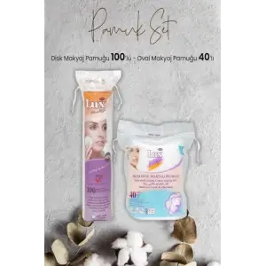 Oval 40lı ve Disk 100lü Makyaj Pamuğu Seti