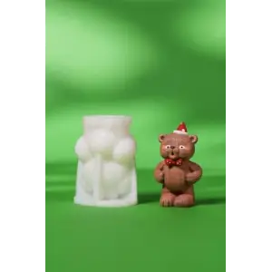 Parti Ayısı Silikon Mum Kalıbı