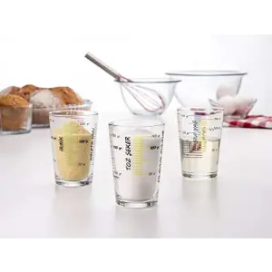 PAŞABAHÇE Arda Türkmen Ölçü Bardağı Seti - 3lü