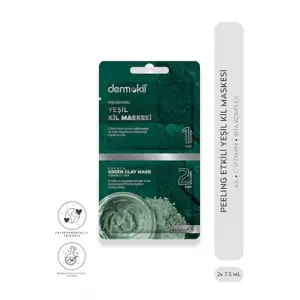 Peeling Etkili Yeşil Kil Maskesi 2x 7.5 ml