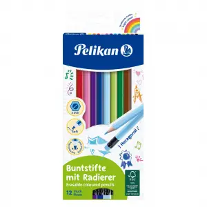 Pelikan Silgili Kuru Boya Kalemi 12li Kutu