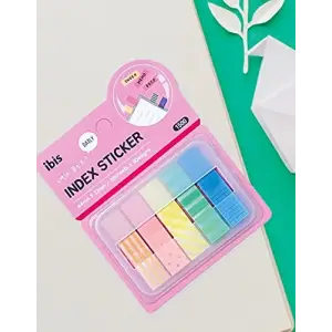 Pembe indeks sticker ve yapışkan not