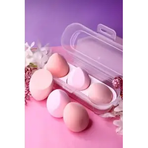 Pembe Standlı Makyaj Süngeri Seti, 3lü