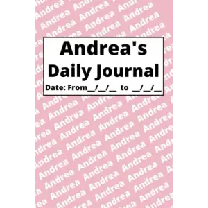 Personalized Daily Journal - Andrea: Pink cover