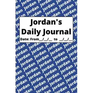 Personalized Daily Journal - Jordan: Blue cover