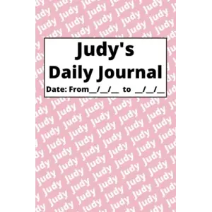 Personalized Daily Journal - Judy: Pink cover