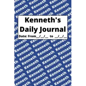 Personalized Daily Journal - Kenneth: Blue cover