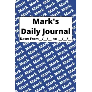 Personalized Daily Journal - Mark: Blue cover