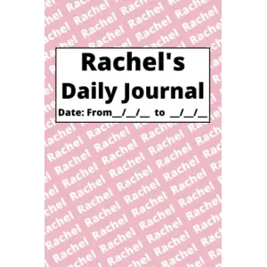 Personalized Daily Journal - Rachel: Pink cover
