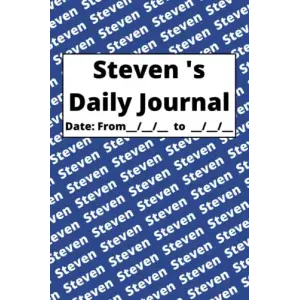 Personalized Daily Journal - Steven: Blue cover