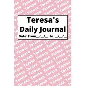 Personalized Daily Journal - Teresa: Pink cover