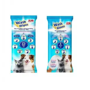 Petactive Wash Gloves + Wash Wipes