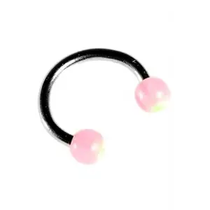 Piercing, Circular Barbell 316L Çelik Pembe