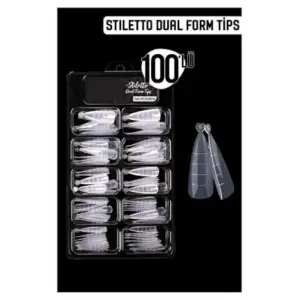 Poly Jel Kalıbı, 100lü, Stiletto Dual Form Tips, Kolay Kullanım