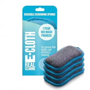Polyester Mavi Yıkama Pedi, 4lü Paket
