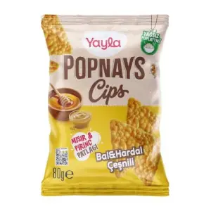 Popnays Cips Bal & Hardal Üçgen Thin Cips 80 Gram