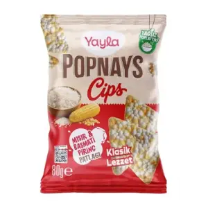 Popnays Cips Basmati & Mısır Sade Üçgen Thin Cips 80 Gram