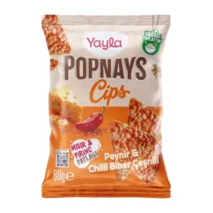 Popnays Cips Peynir & Acı Üçgen Thin Cips 80 Gram