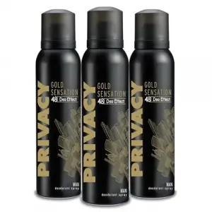 Privacy Gold Men Deodorant 3x150ml