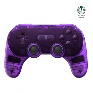 Pro 2 Bluetooth Controller with Hall Effect Joysticks; 2 Pro Back Paddle Buttons, Wireless Gaming Controller for Switch/Switch 2, PC, Android, and Steam Deck & Apple(Transparent Purple Edition)