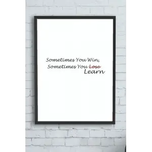 pster12475 Win - Learn Girişimcilik Çerçeveli Tablo (50x70 cm)