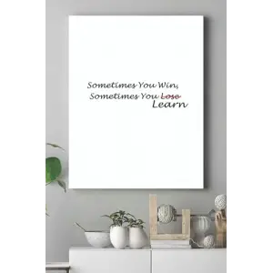(pster17228) Win, Learn Girişimcilik Kanvas Tablo 40 x 60