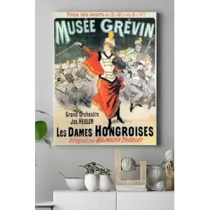 pster17475 Musee Grevin Vintage Kanvas Tablo 30 x 40