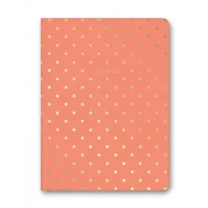 Puantiyeli Mini Defter Çizgili Mercan 14x20 cm