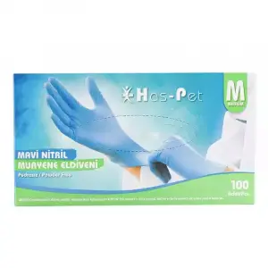 Pudrasız Mavi Nitril Eldiven Medium 100lü